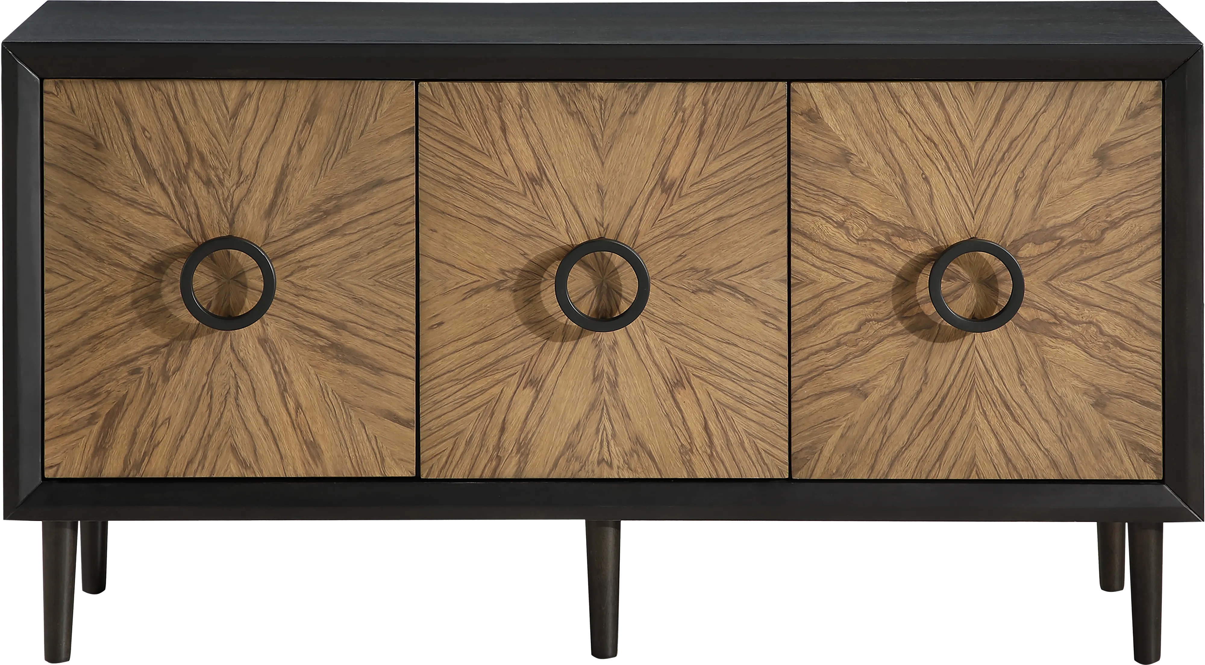 Roatan Natural Pine and Black Dining Server-1