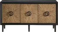 Roatan Natural Pine and Black Dining Server