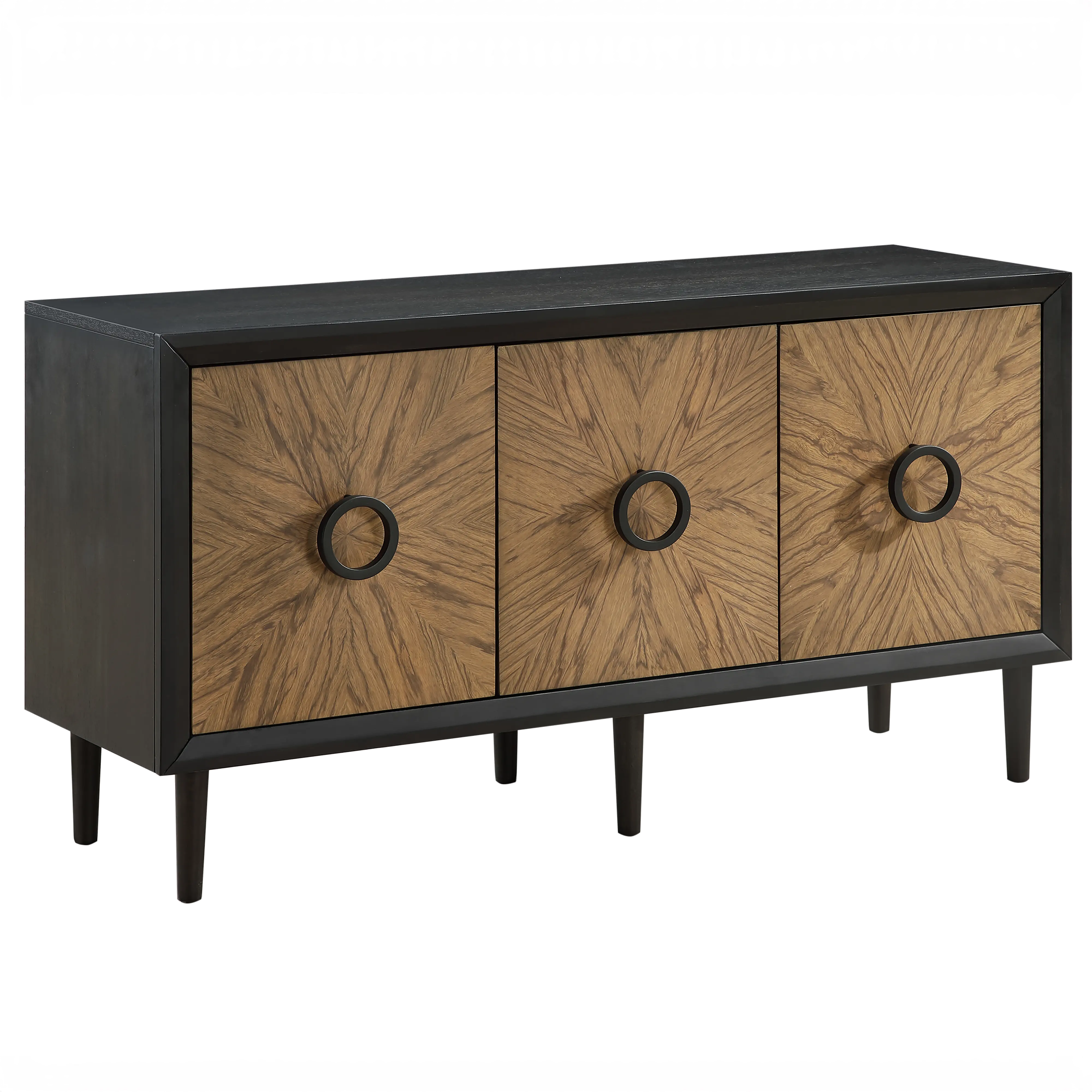Roatan Natural Pine and Black Dining Server-2