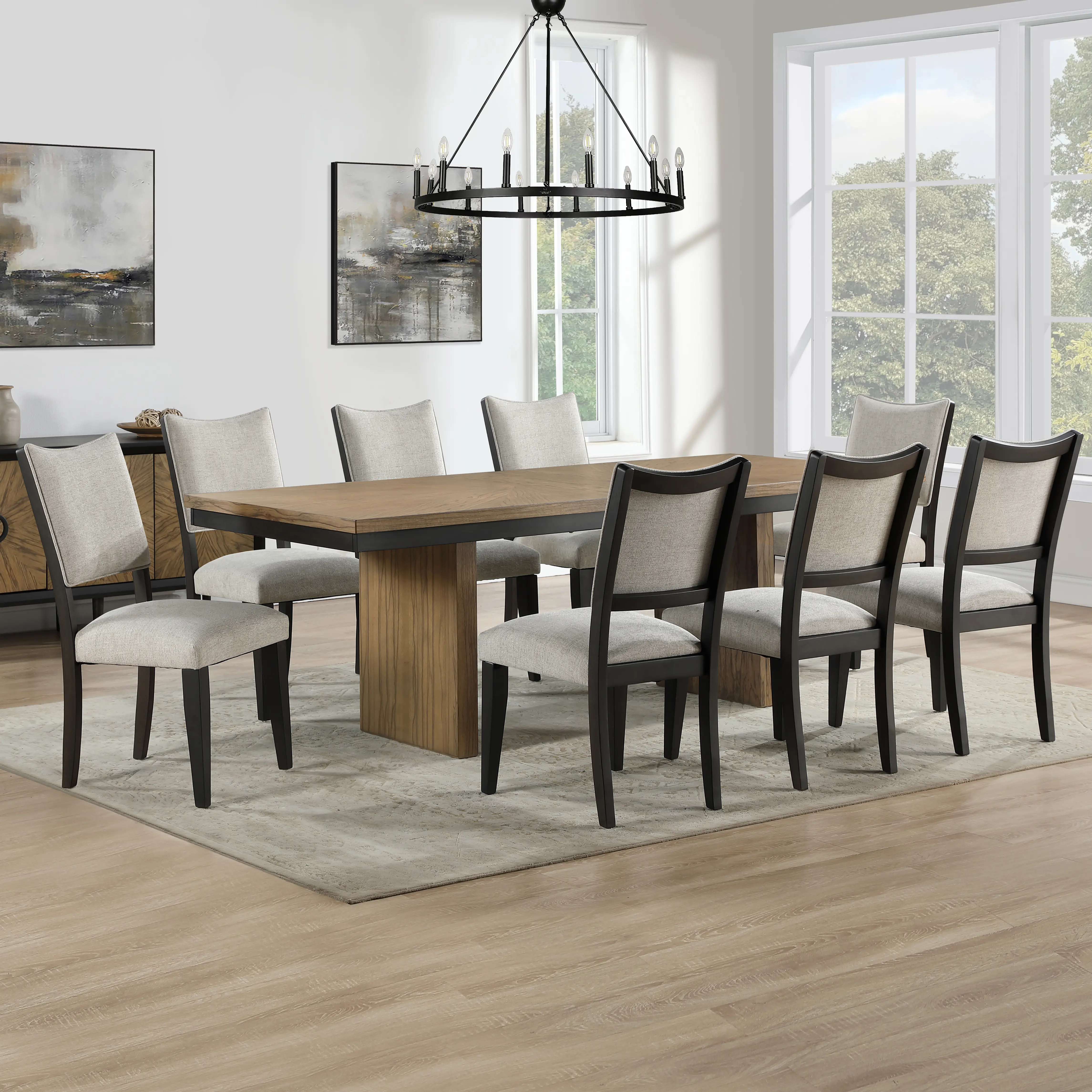 Roatan Natural Pine 5 Piece Dining Set-10
