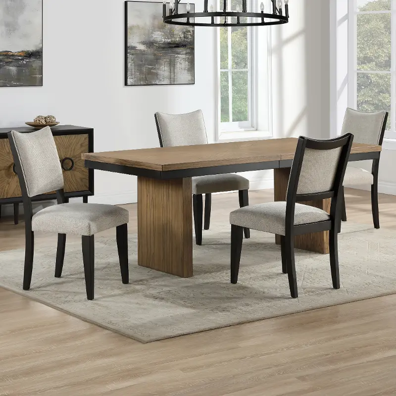 Roatan Natural Pine 5 Piece Dining Set