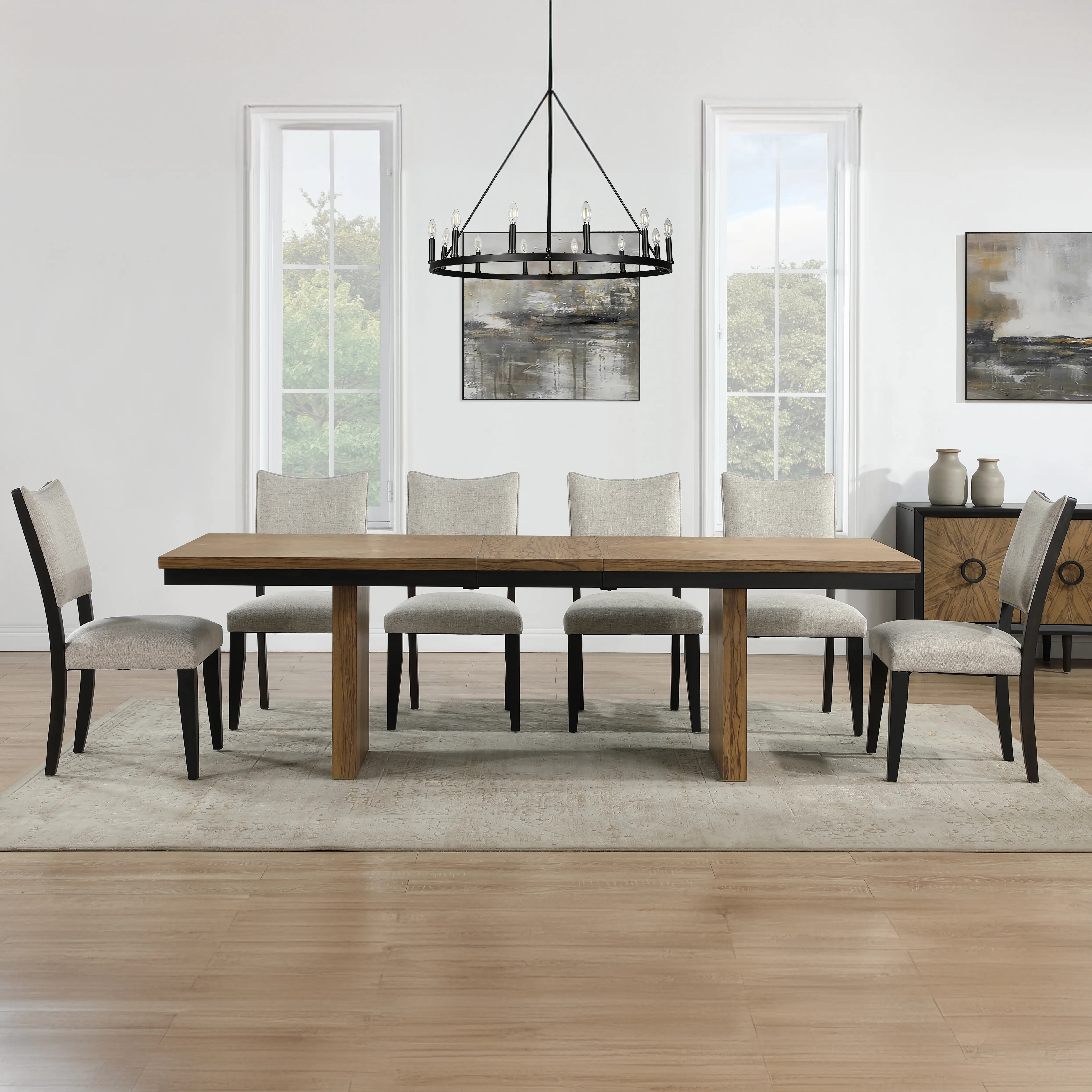 Roatan Natural Pine 5 Piece Dining Set-8