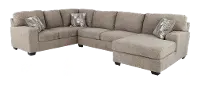 Seyler Lane Hemp Beige 3 Piece Sectional with Right-Facing Chaise