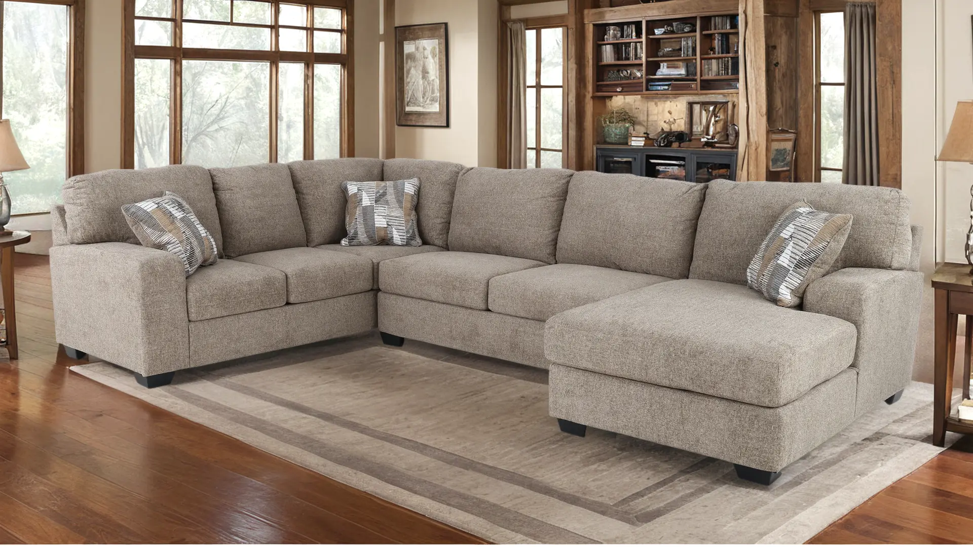 Seyler Lane Hemp Beige 3 Piece Sectional with Right-Facing Chaise-6