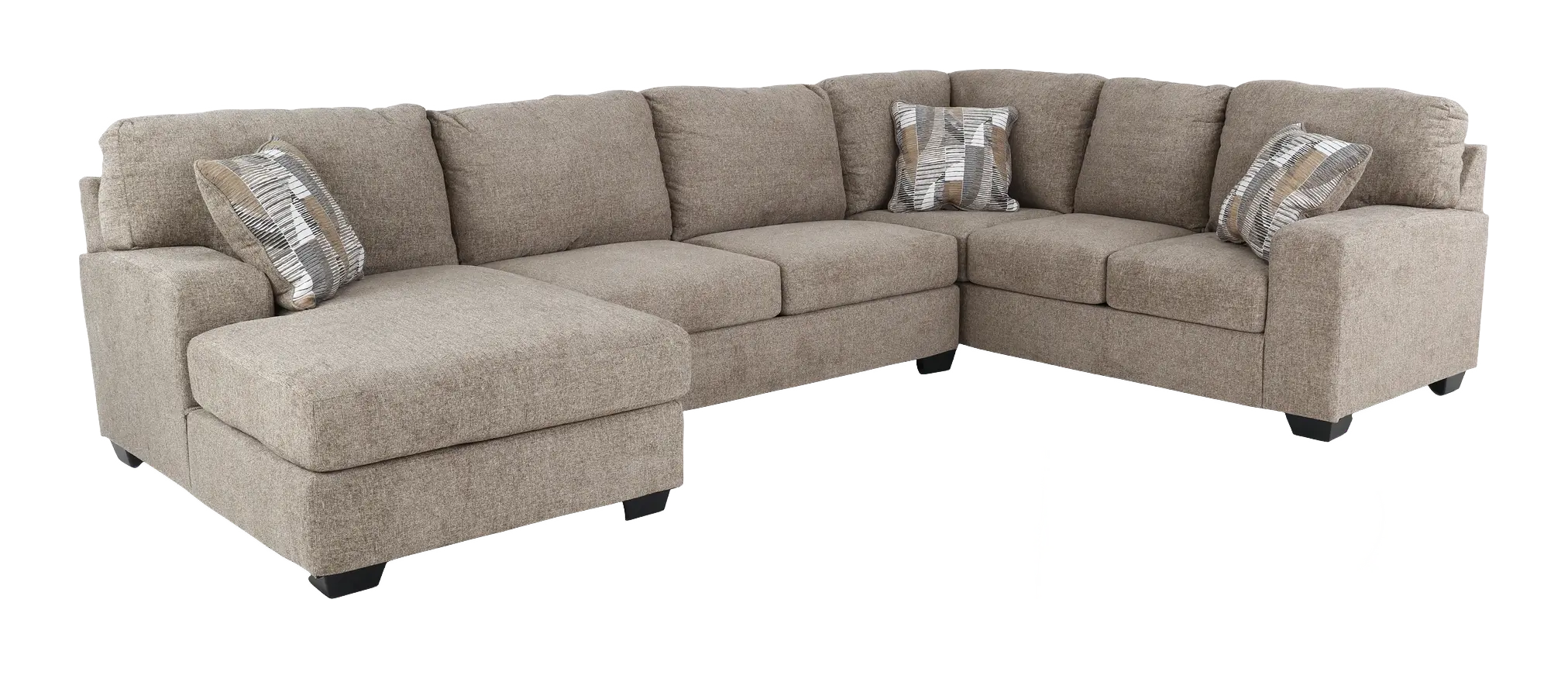 Seyler Lane Hemp Beige 3 Piece Sectional with Left-Facing Chaise-1