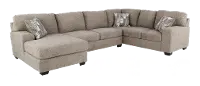 Seyler Lane Hemp Beige 3 Piece Sectional with Left-Facing Chaise