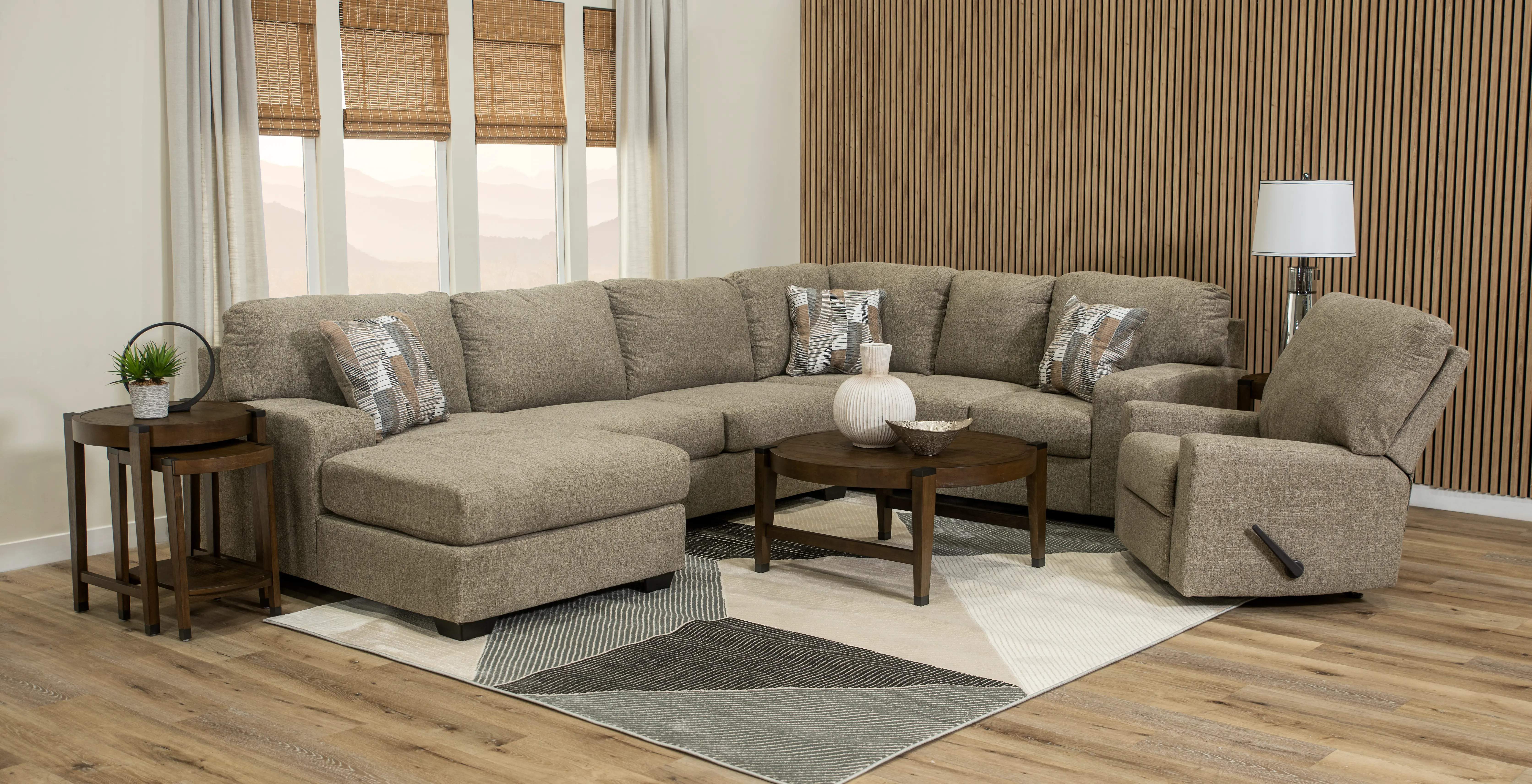 Seyler Lane Hemp Beige 3 Piece Sectional with Left-Facing Chaise-2