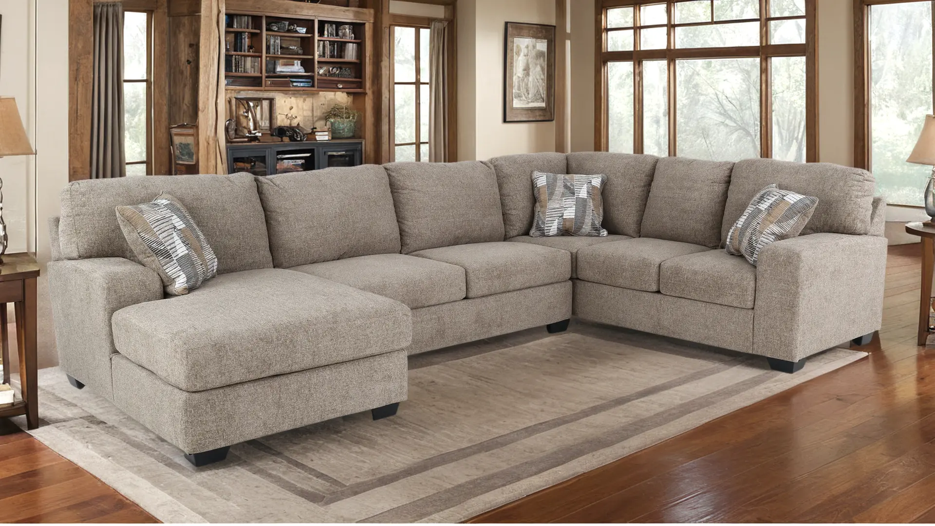 Seyler Lane Hemp Beige 3 Piece Sectional with Left-Facing Chaise-6
