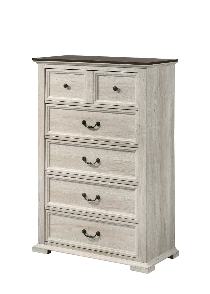 Walden Whitewash Chest of Drawers