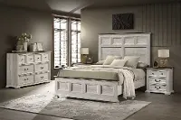 4PC:C8396A-WALDEN6/6 Walden 4 Piece Whitewash King Bedroom Set