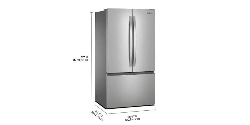 Whirlpool 30.52 Cu Ft French Door Refrigerator - Stainless Steel