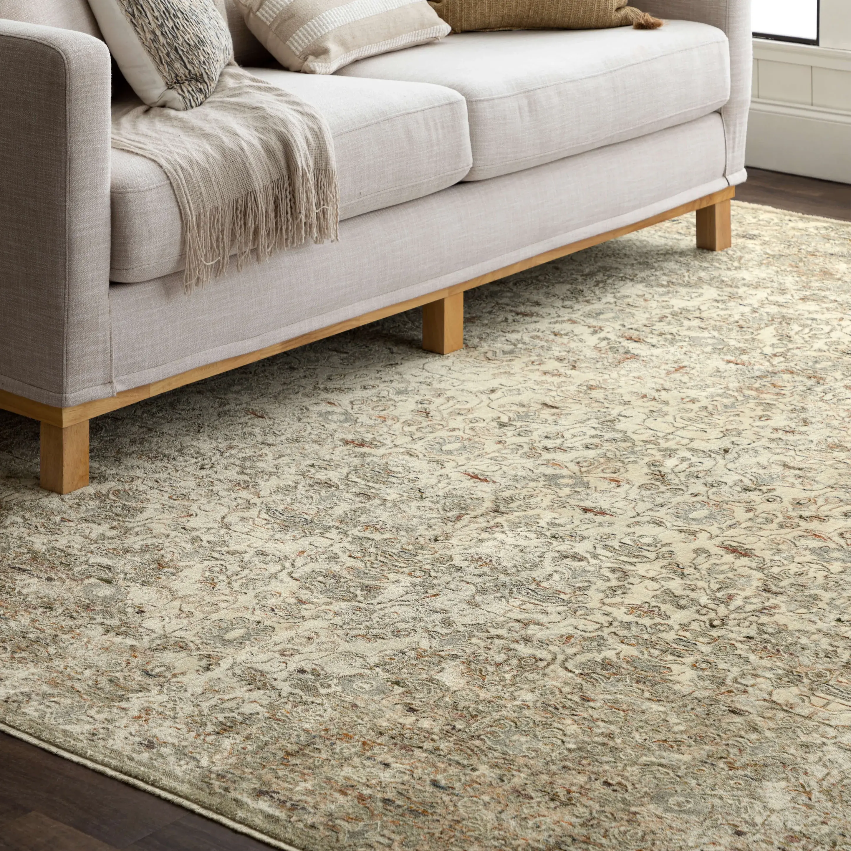 R11562385X8 Divina 5 x 8 Sanctum Cream Area Rug-3