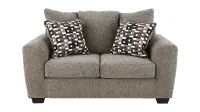 Triston Peaks Light Brown Suede Loveseat