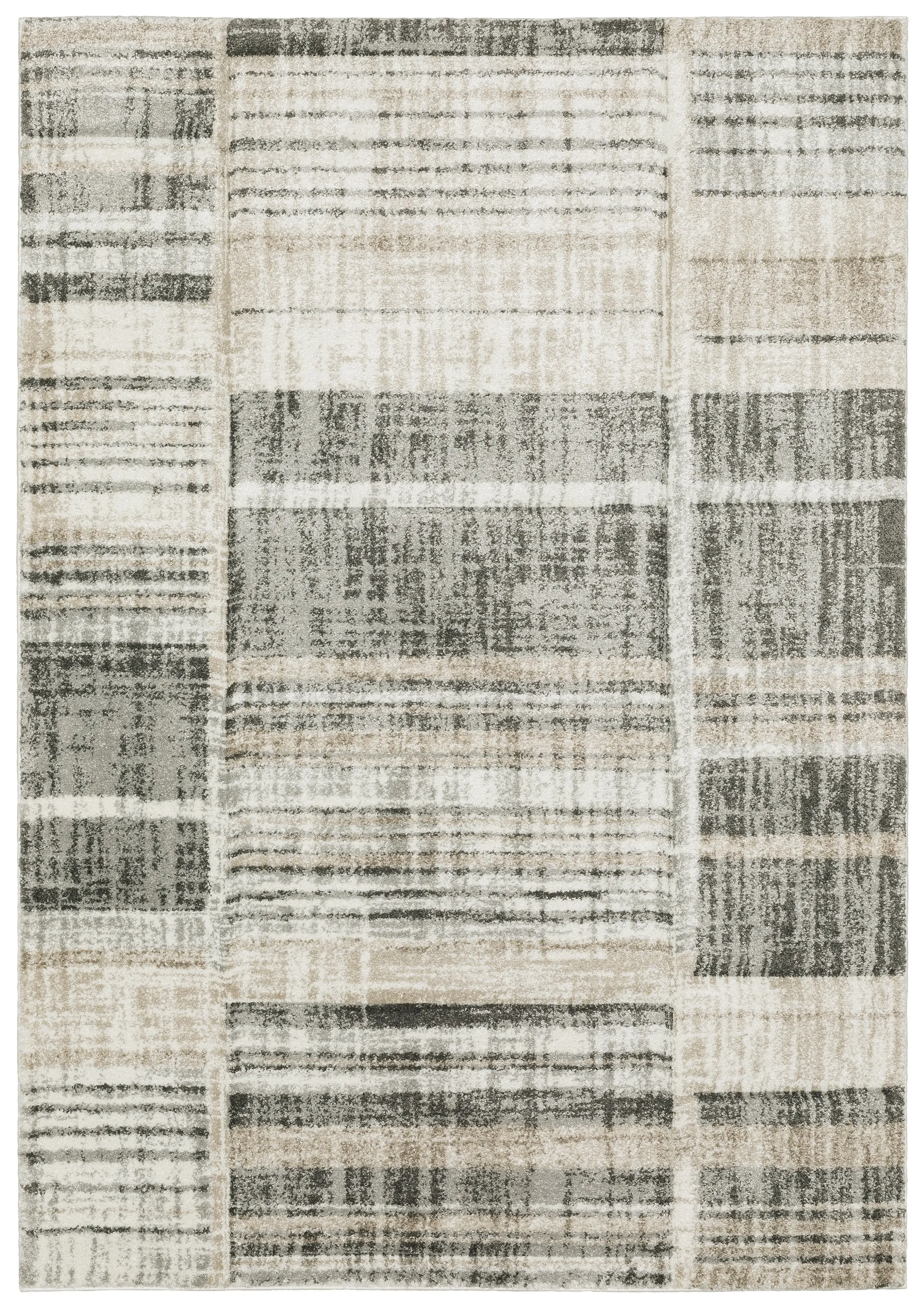 Cambria 5 x 8 Beige and Charcoal Area Rug-1