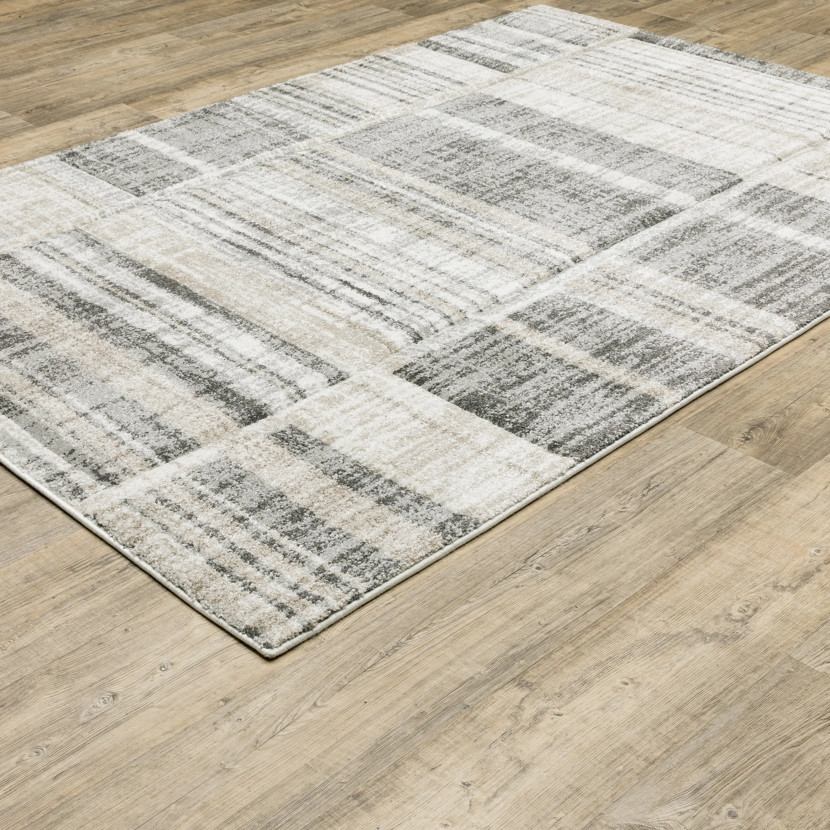 Cambria 8 x 11 Beige and Charcoal Area Rug-2