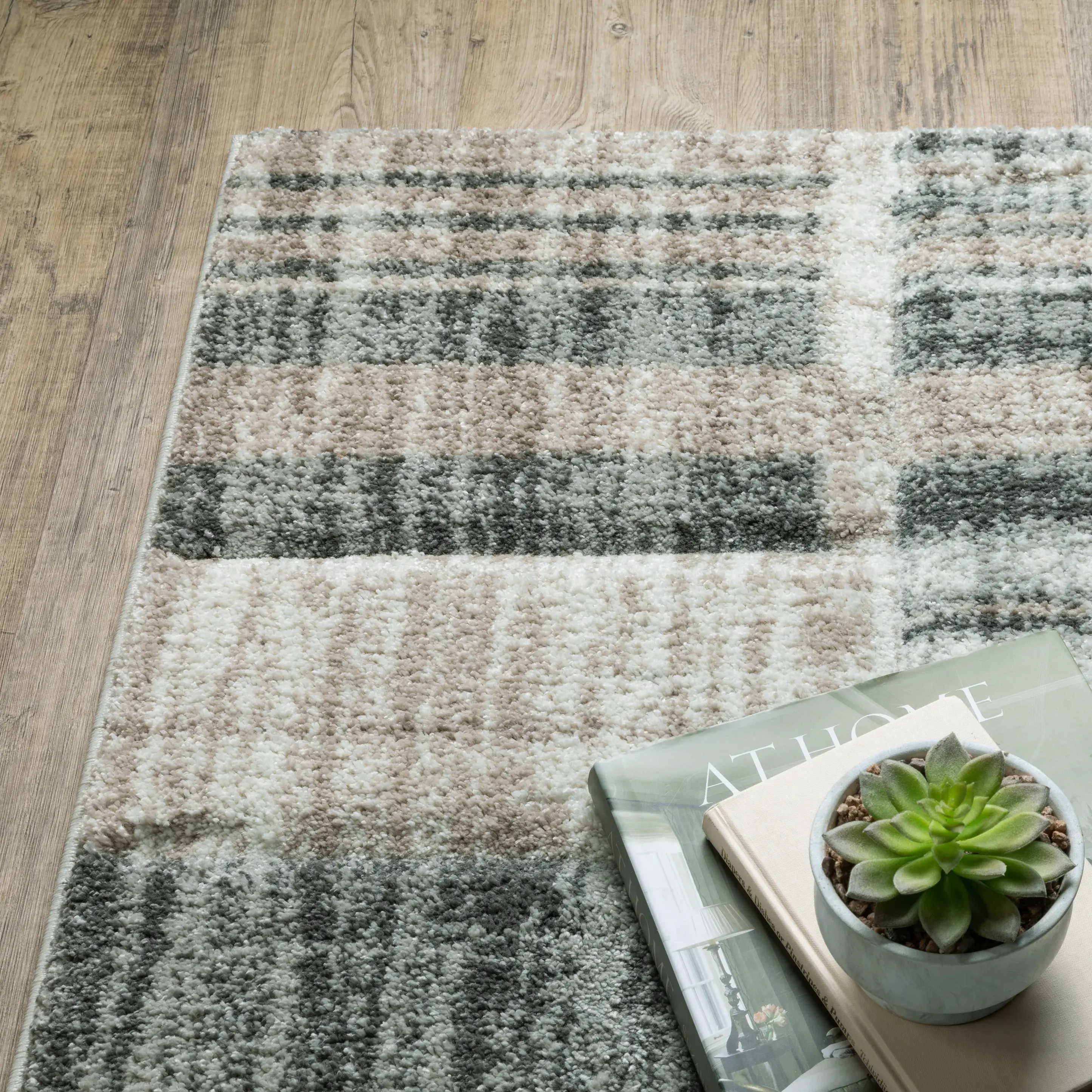 Cambria 8 x 11 Beige and Charcoal Area Rug-3