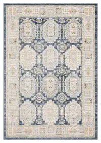 Cavett 8 x 11 Blue and Gold Area Rug