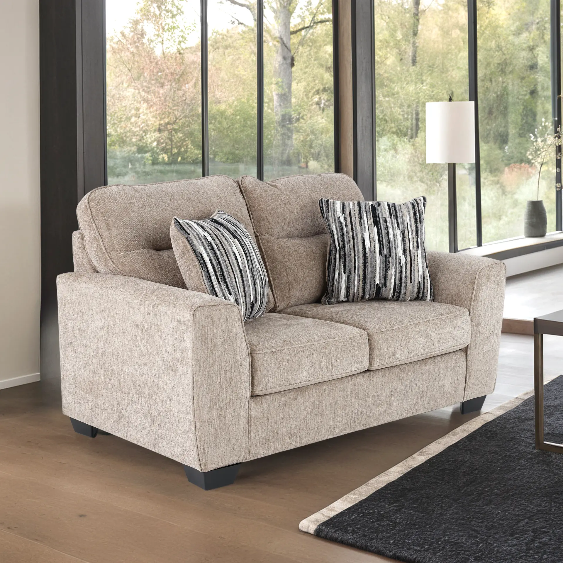 Olton Mocha Brown Loveseat-2