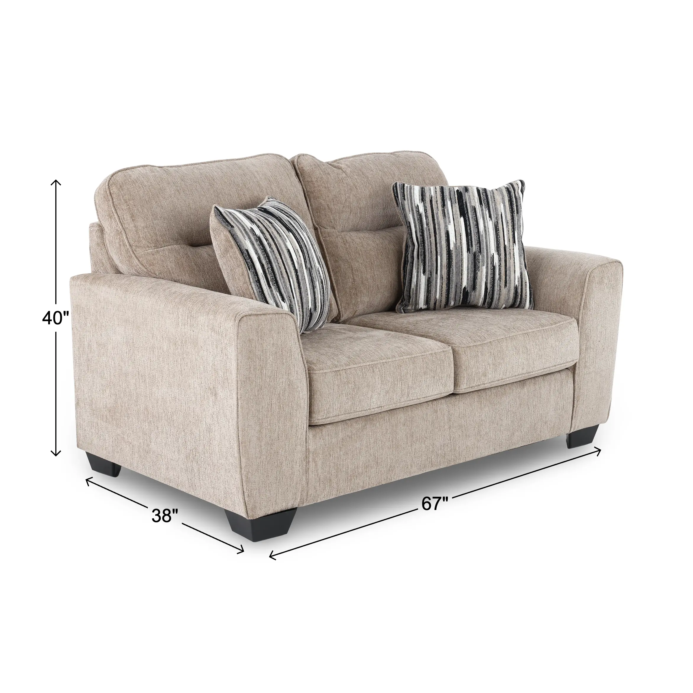 Olton Mocha Brown Loveseat-3