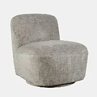 Josie Gray Armless Swivel Accent Chair