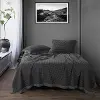Waffle Gray King 3 Piece Coverlet Set