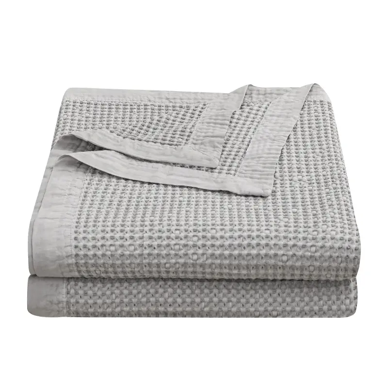 Waffle Off White Full and Queen 3 Piece Coverlet Set