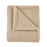 Cream Teddy Throw Blanket