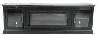 Byron Black Fireplace TV Stand
