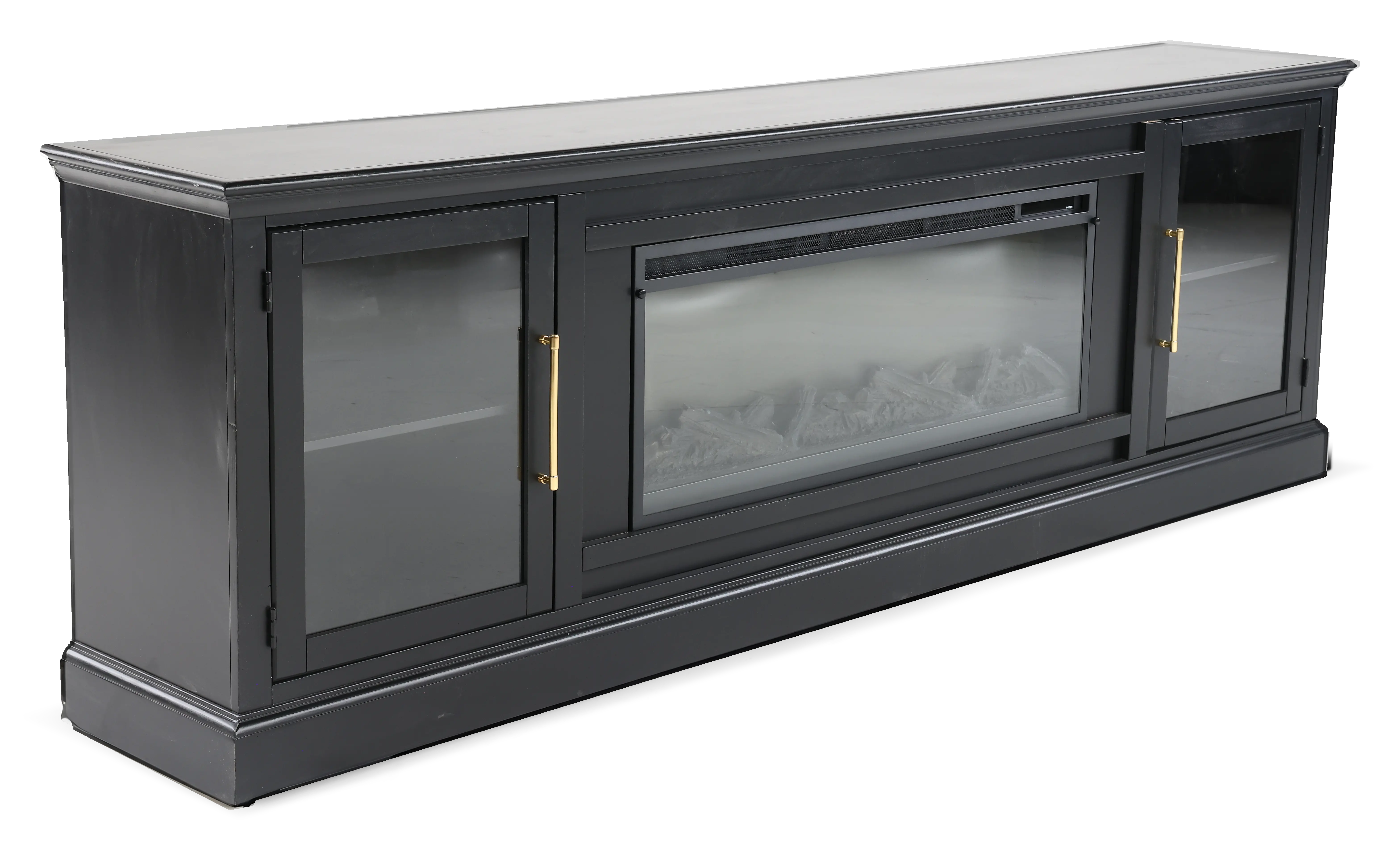 Byron Black Fireplace TV Stand-5