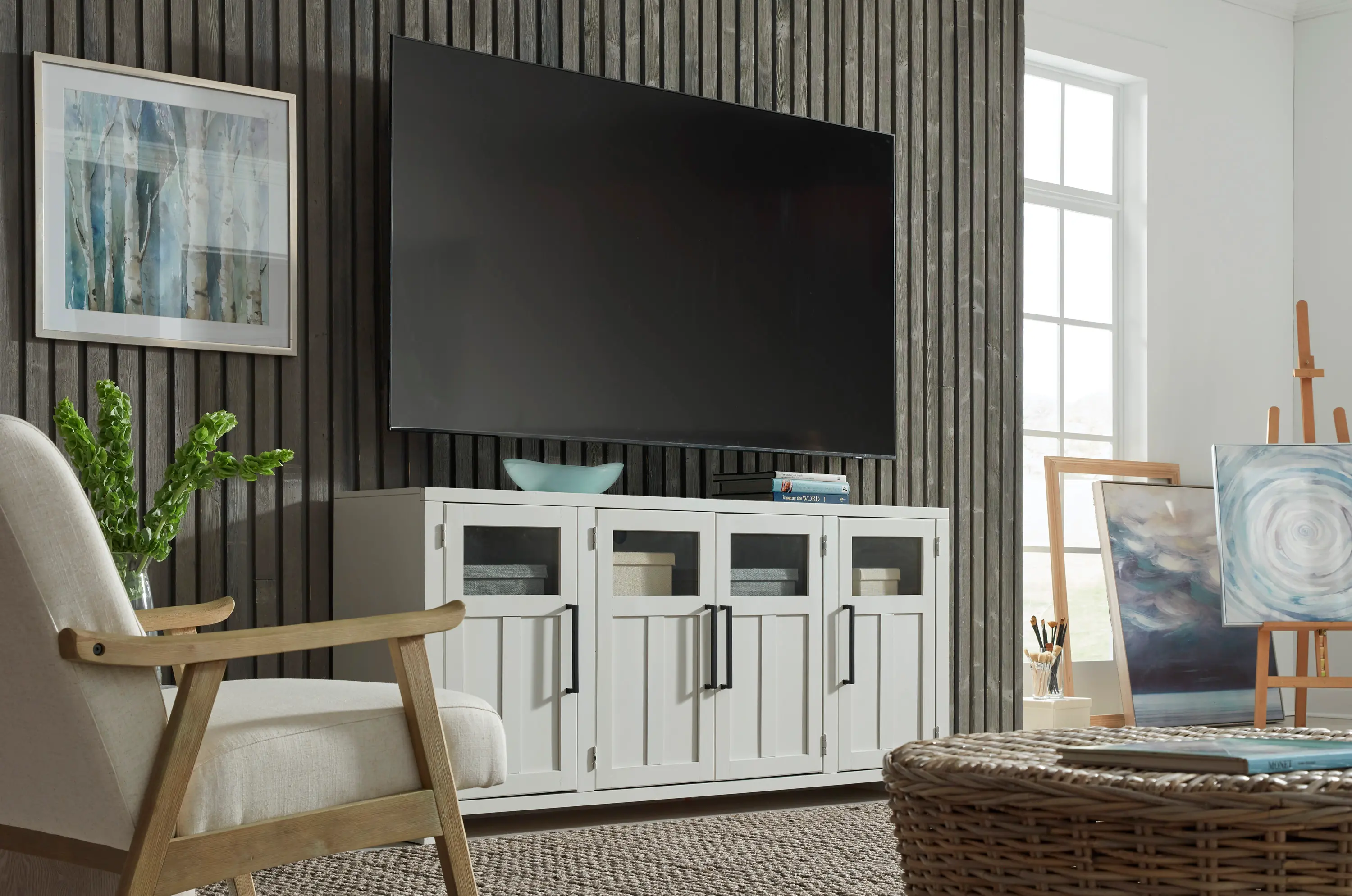 Finnegan White Console Table-2