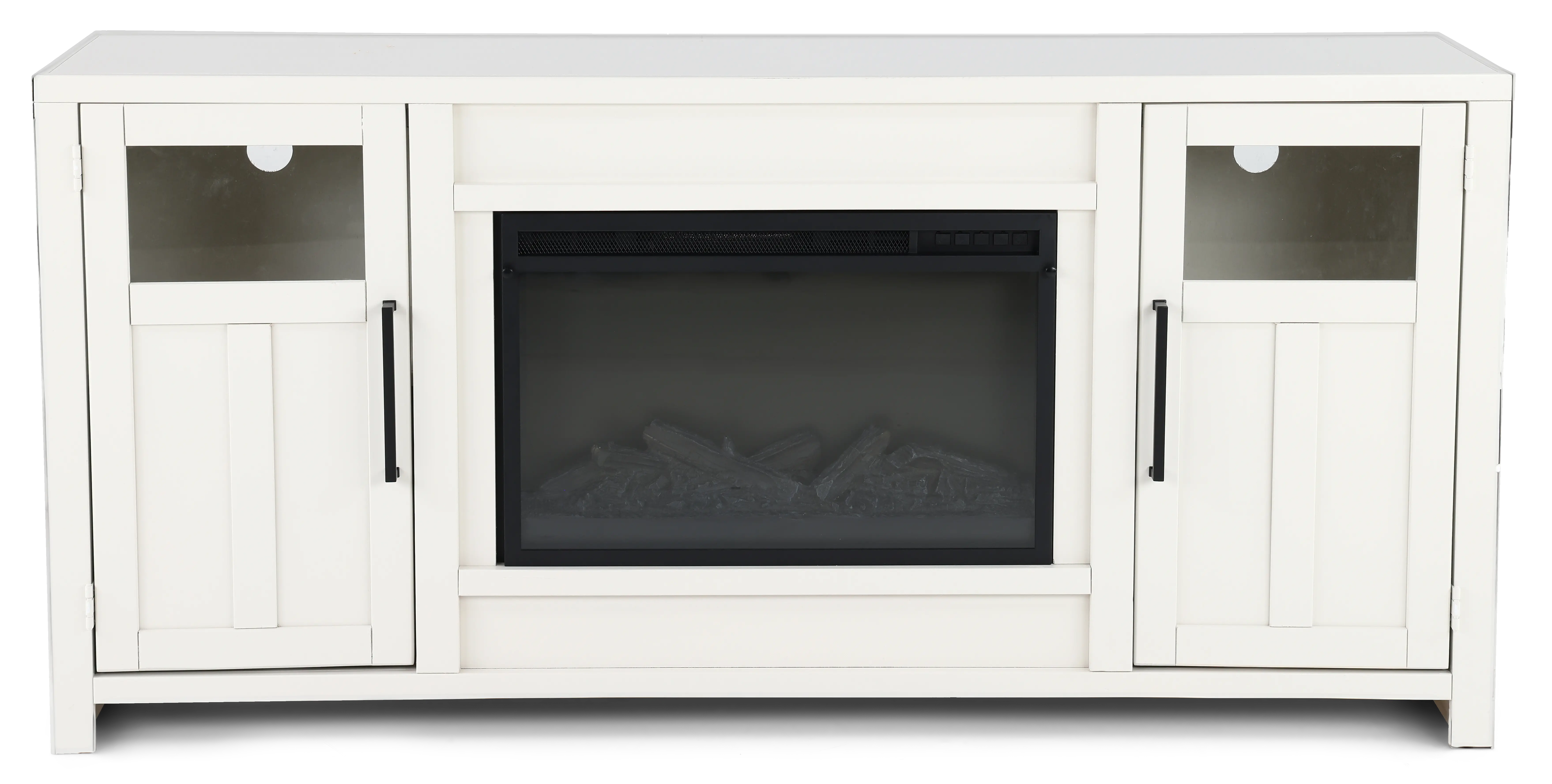 Finnegan White 68  Fireplace TV Stand-1