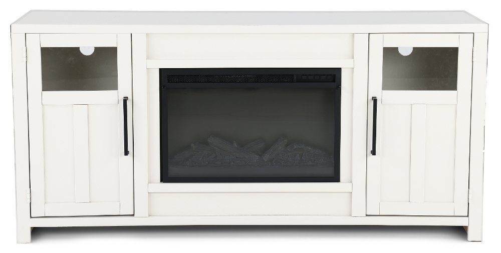 Finnegan White 68" Fireplace TV Stand