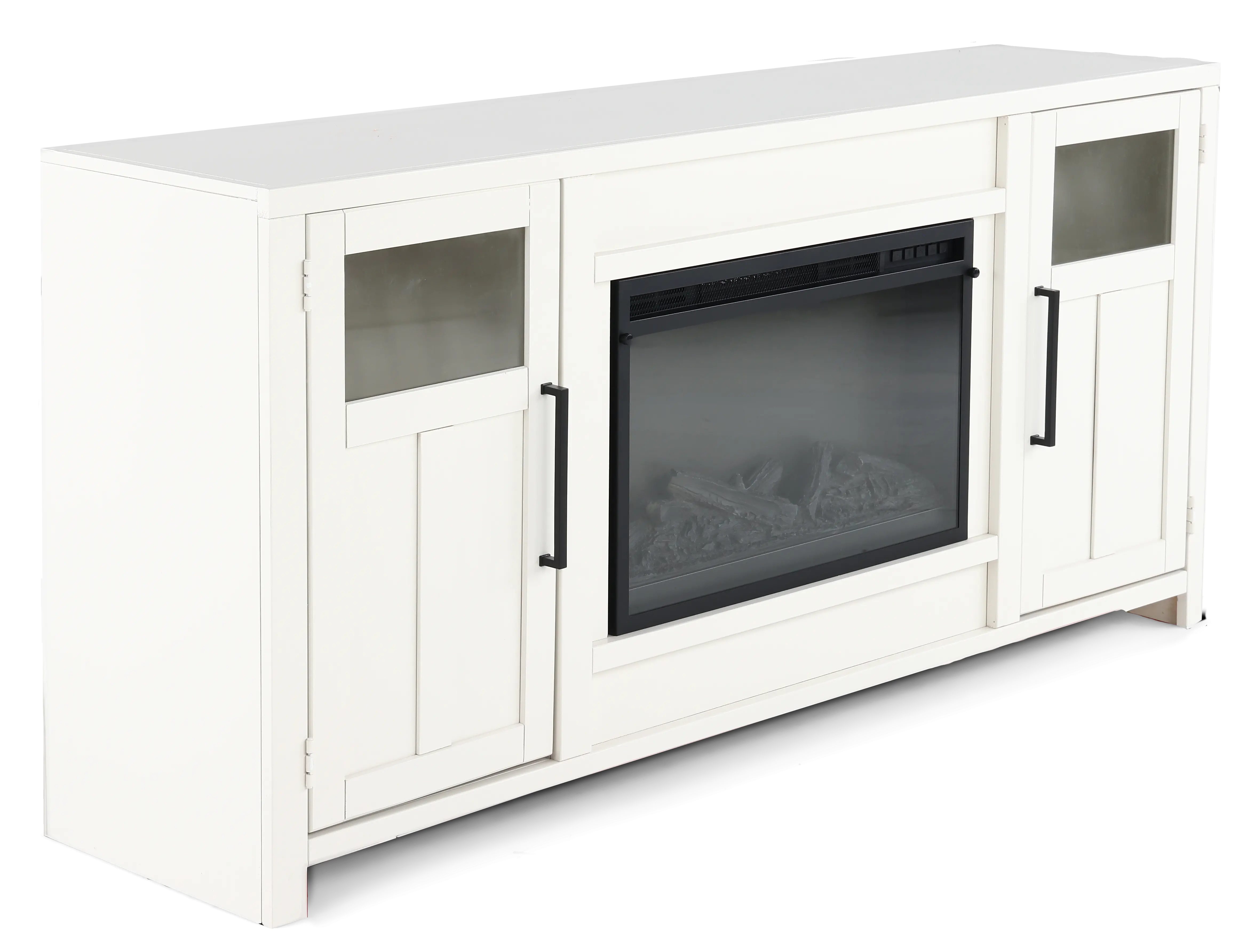 Finnegan White 68  Fireplace TV Stand-4