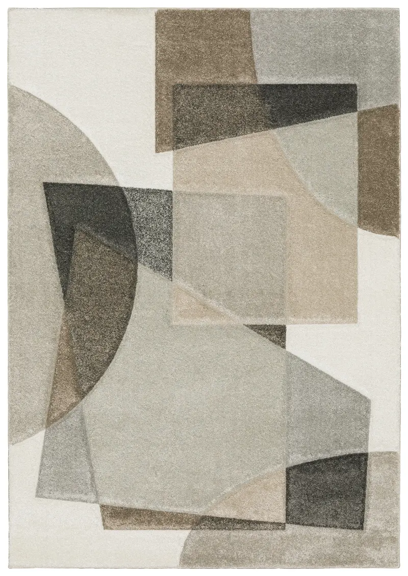 Cambria 8 x 11 Geometric Beige Area Rug