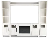 Finnegan White Fireplace Entertainment Center
