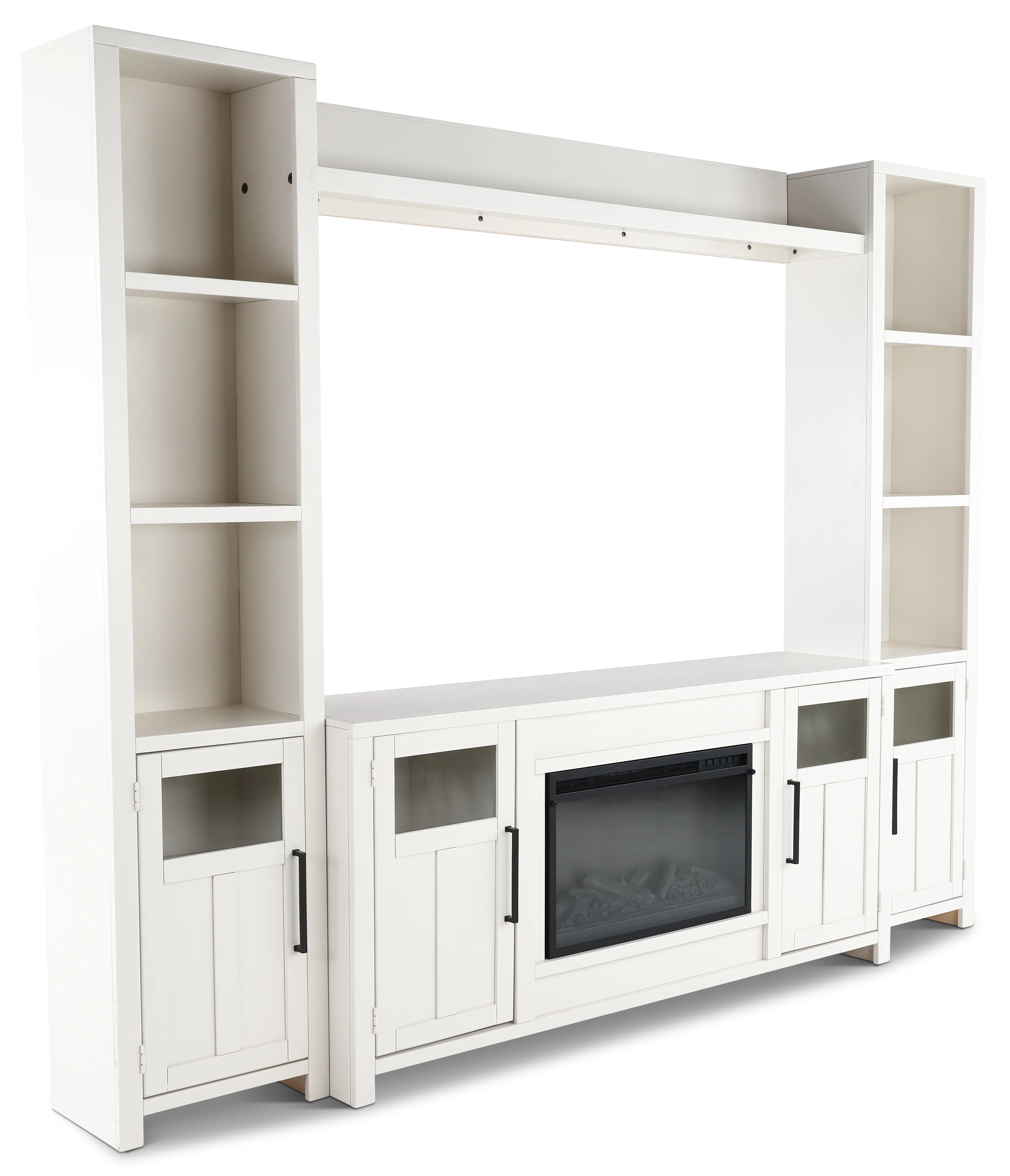 Finnegan White Fireplace Entertainment Center-2