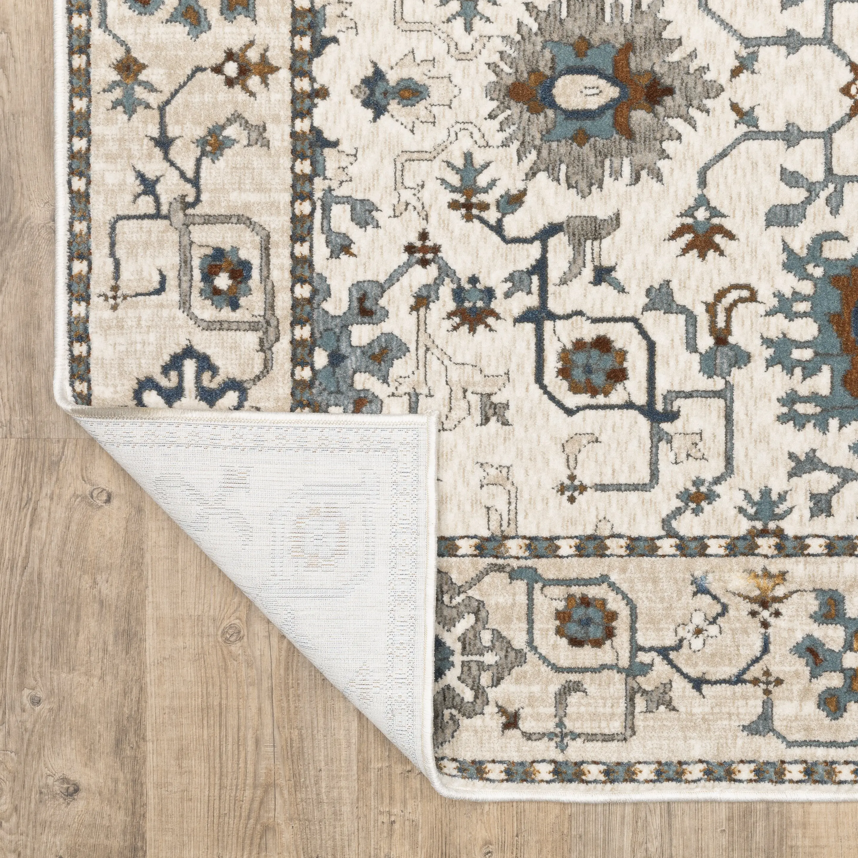 Ellington 8 x 11 Ivory and Blue Area Rug-6