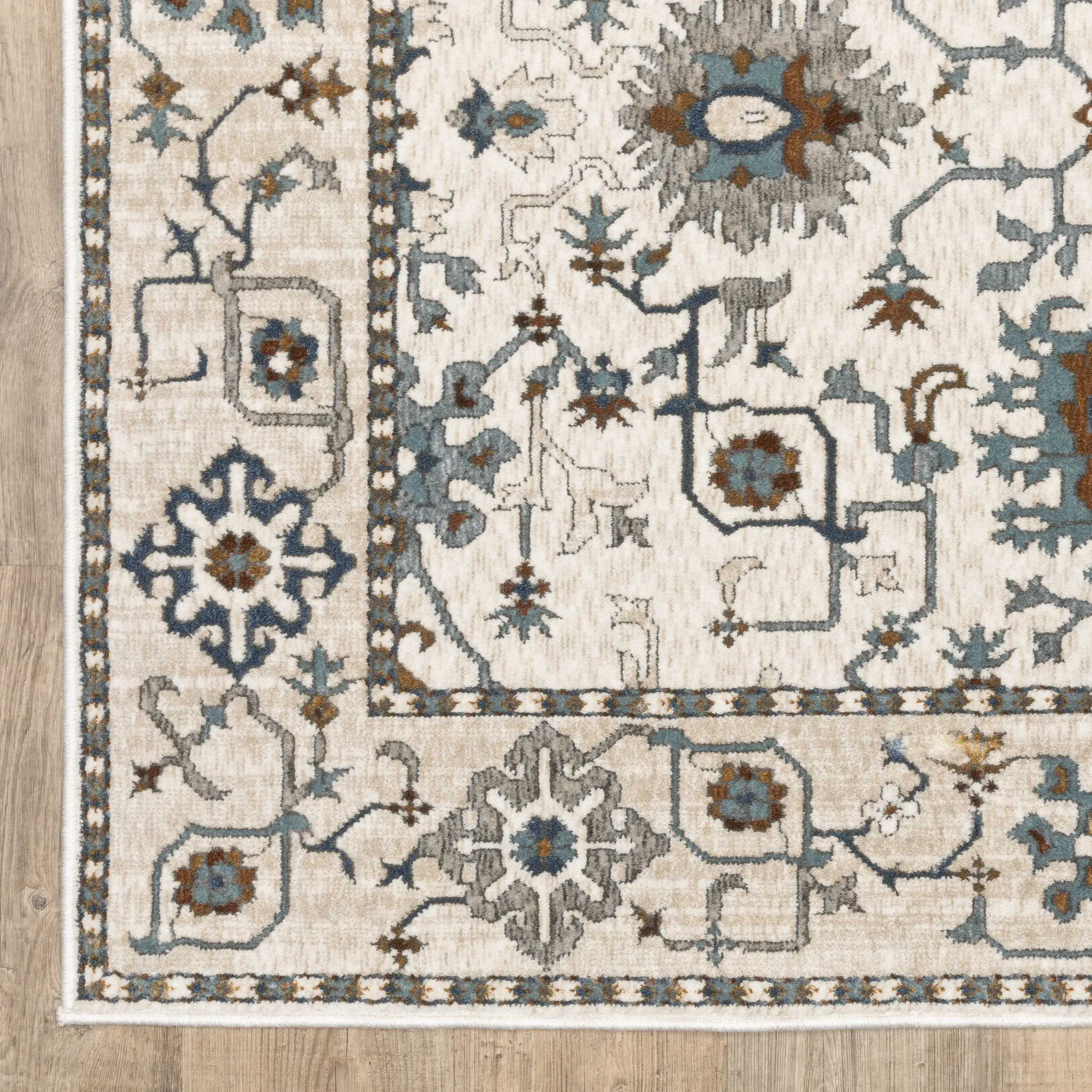 Ellington 8 x 11 Ivory and Blue Area Rug-7