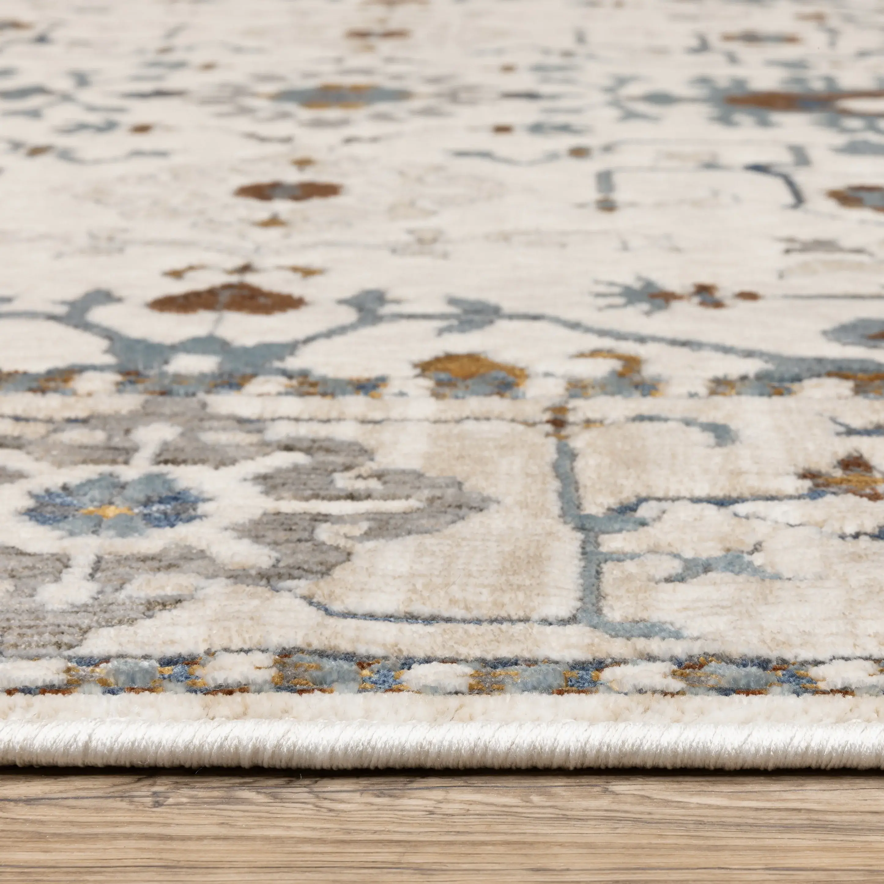 Ellington 8 x 11 Ivory and Blue Area Rug-8