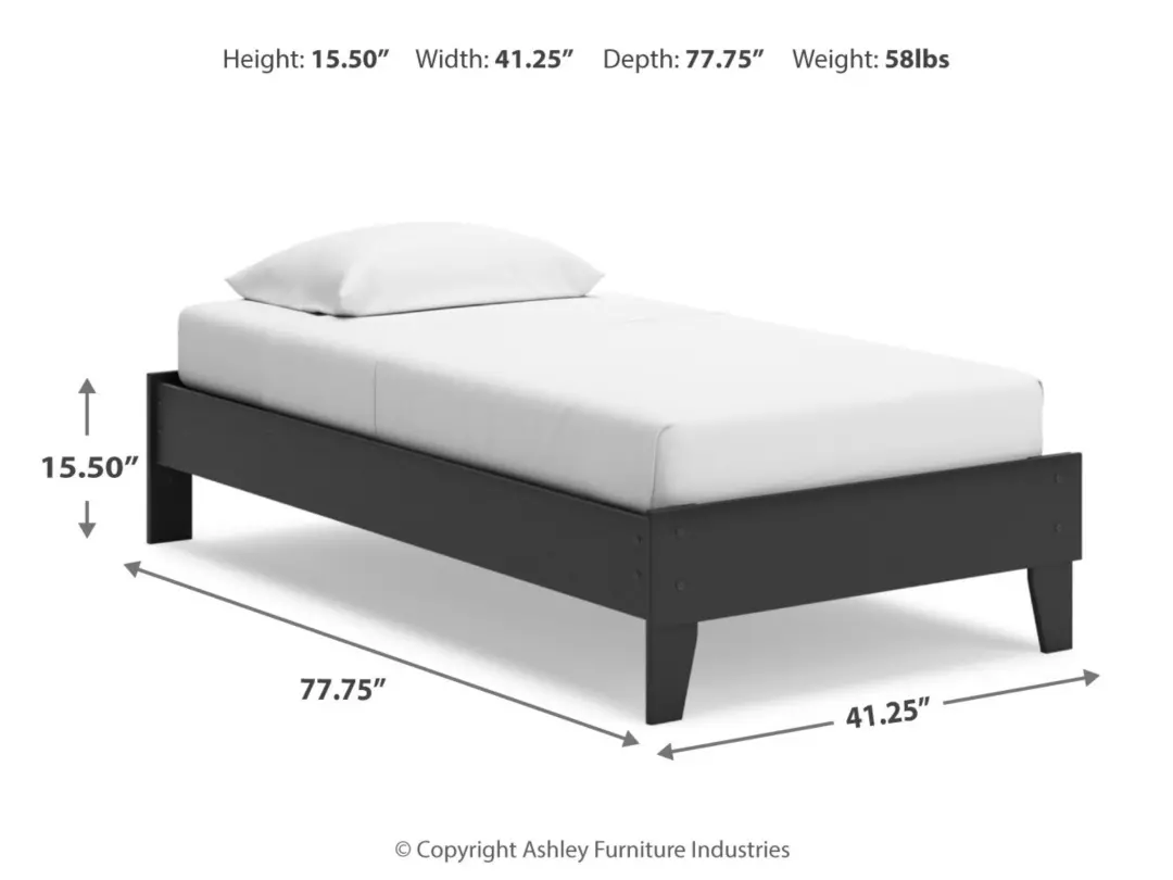 Pleasanton Twin Platform Bed-4