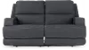 Rushton Midnight Navy Blue Leather Power Reclining Loveseat