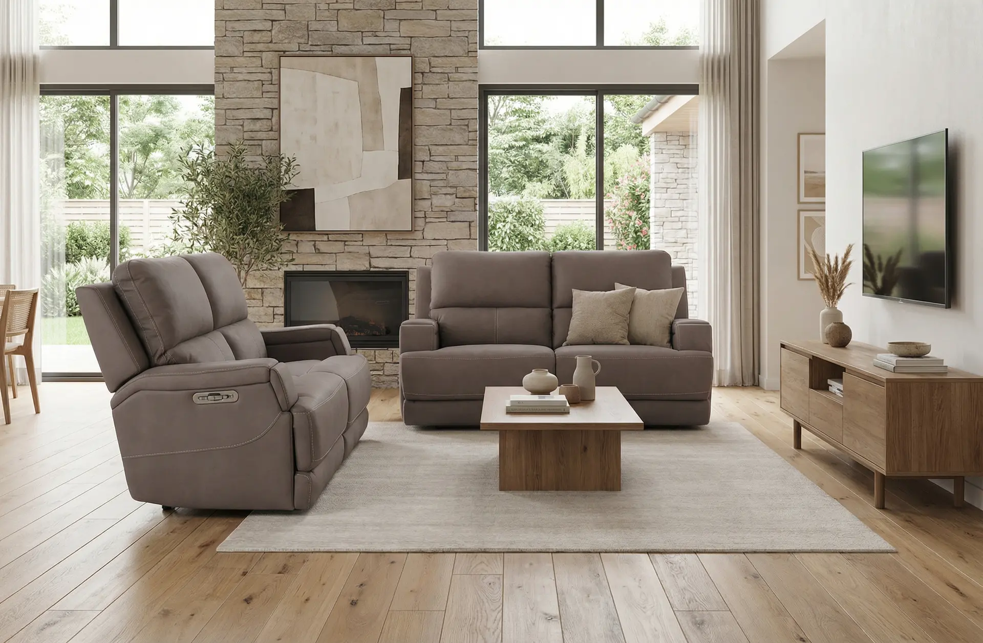 Rushton Espresso Brown Leather Power Reclining Loveseat-11