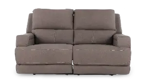 Rushton Espresso Brown Leather Triple Power Reclining Sofa | RC Willey