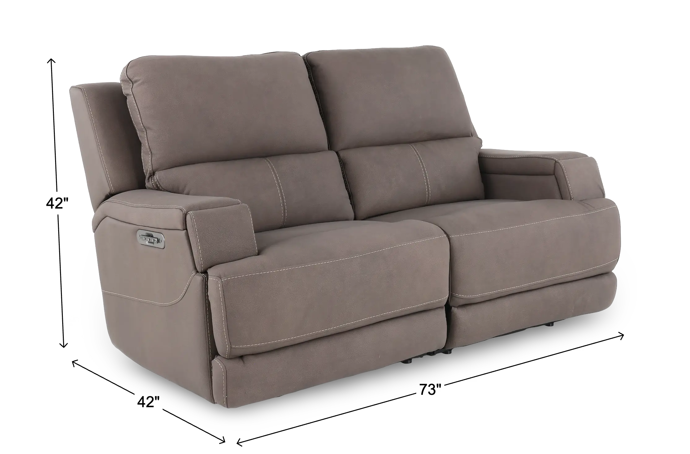Rushton Espresso Brown Leather Power Reclining Loveseat-3