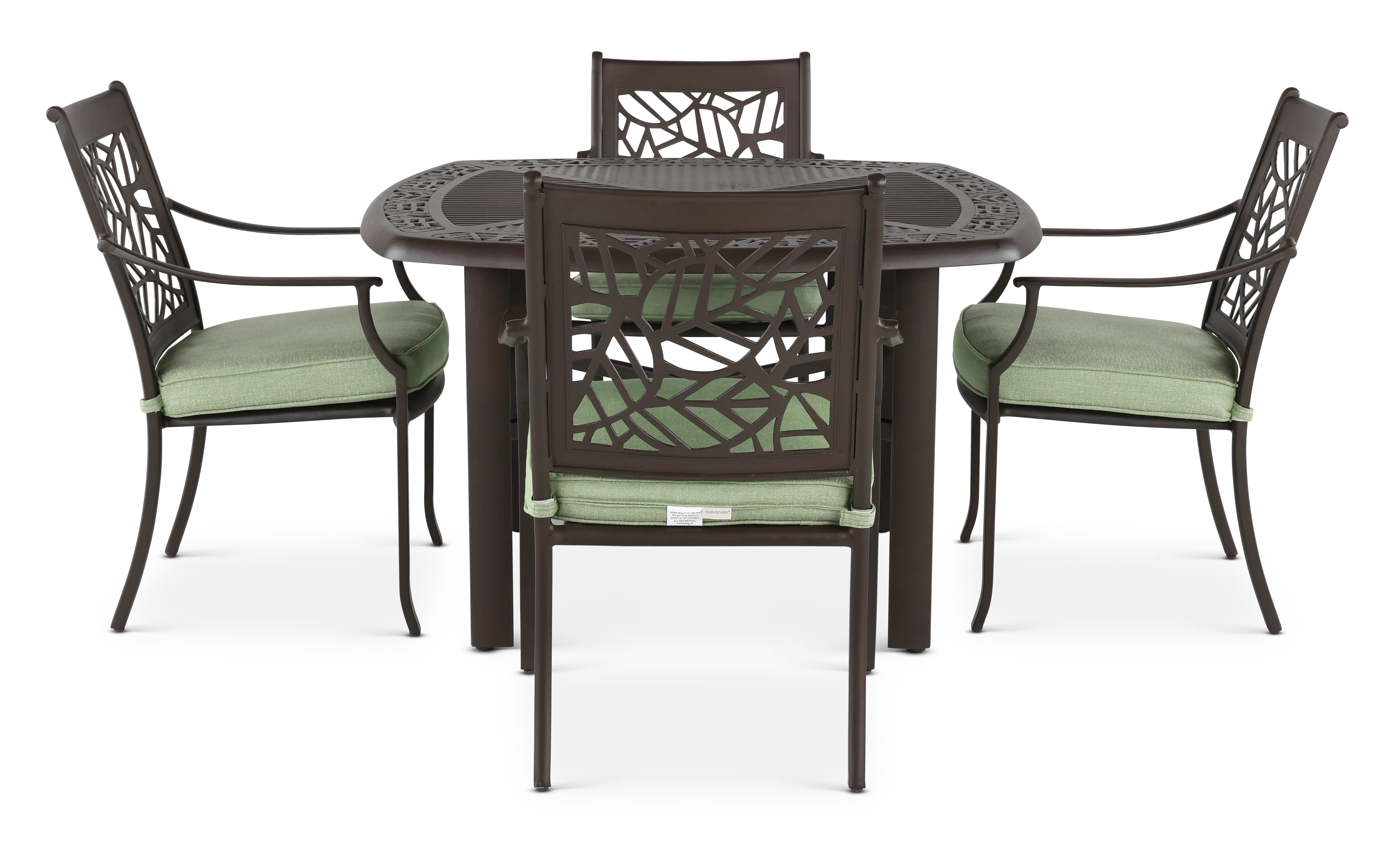 KIT:5PC-THURSTON Thurston 5 Piece Gray and Green Patio Dining Set-1