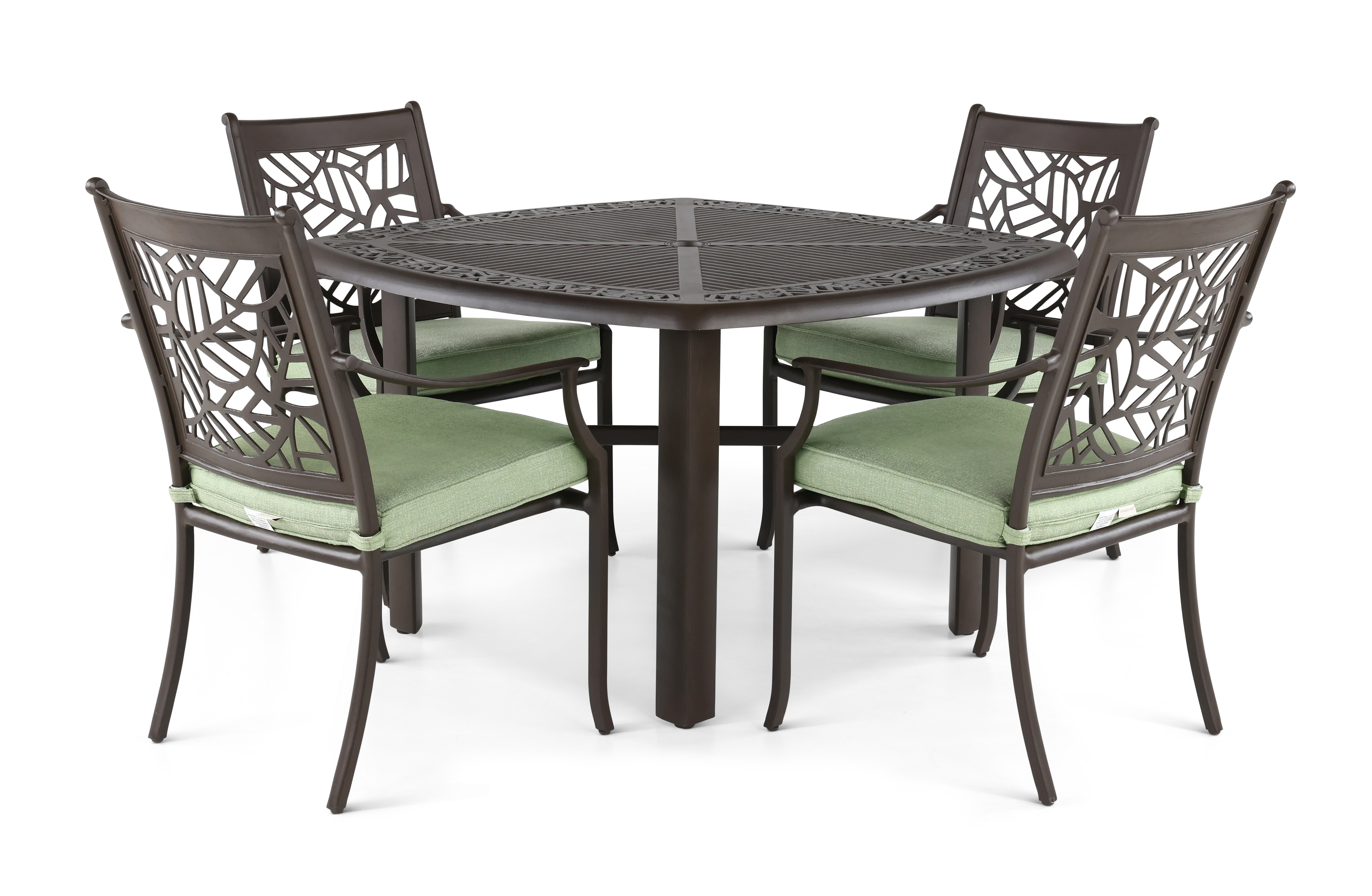 KIT:5PC-THURSTON Thurston 5 Piece Gray and Green Patio Dining Set-4