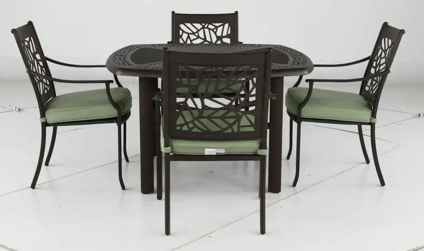 KIT:5PC-THURSTON Thurston 5 Piece Gray and Green Patio Dining Set-7