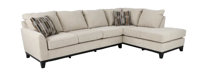 Emerson Sand 2 Piece Sectional with Right-Facing Chaise