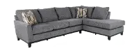 2PC/EMERSON/IRON/OPT.1 Emerson Iron Gray 2-Piece Sectional with Right-Facing Chaise