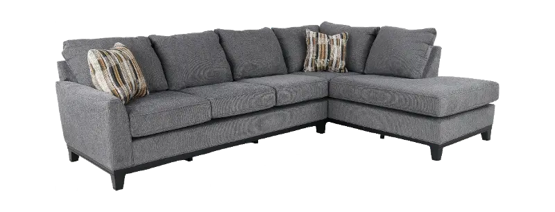 Emerson Iron Gray 2 Piece Sectional with Right-Facing Chaise